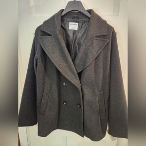 Old Navy women's soft-brushed wool-blend double-breasted oversized peacoat